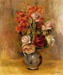 Pierre-Auguste Renoir - Ваза Gladiolas и розы