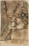 Salvator Rosa - Трое солдат отдыха